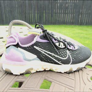 Nike React Vision Black Purple Sneakers CD4373-002 Running Shoes MEN'S Sz 8.5
